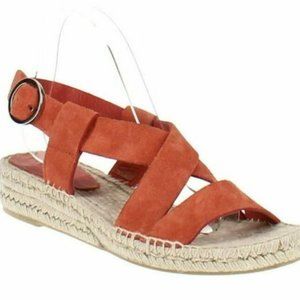 Via Spiga Gia Orange Suede Sandals